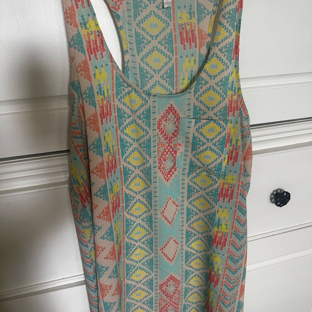 Colorful Geometric Pattern Tank Top